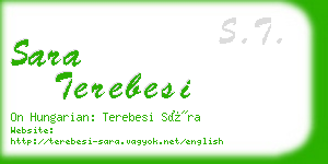 sara terebesi business card